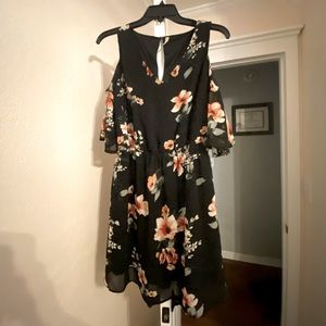 Black floral dress. Boutique.